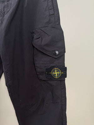 Stone Island Black RE-T Cargo Bottoms