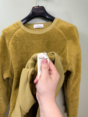 Stone Island Yellow Teddy Fleece Jumper