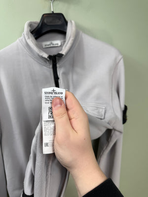 Stone Island Light Grey Zipped Jumper