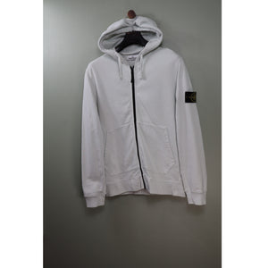 Stone Island Light Grey Zipped Hoodie