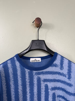 Stone Island Blue Maze Print Jumper