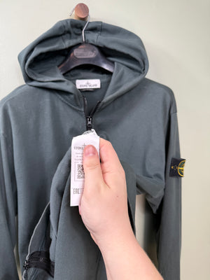Stone Island Dark Green Zipped Hoodie