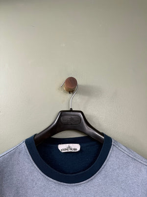 Stone Island Blue Tela Placcata Jumper