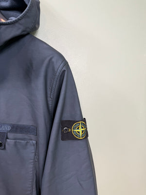 Stone Island Navy Felpa Diagonale Gommata Smock