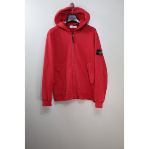 Stone Island Red Zipped Hoodie