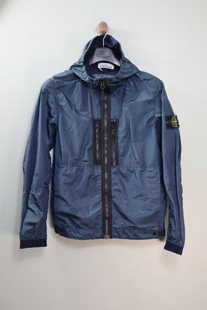 Stone Island Blue Green Nylon Metal Weft Watro Jacket