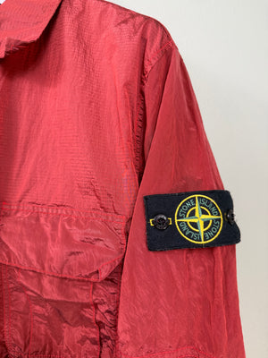 Stone Island Red Nylon Metal Overshirt