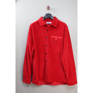 Stone Island Red Corduroy Overshirt
