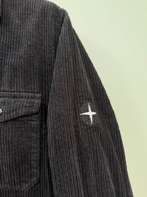 Stone Island Charcoal Grey Corduroy Overshirt