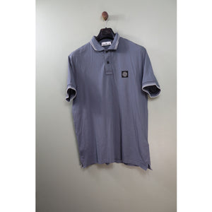 Stone Island Blue Slim Fit Polo