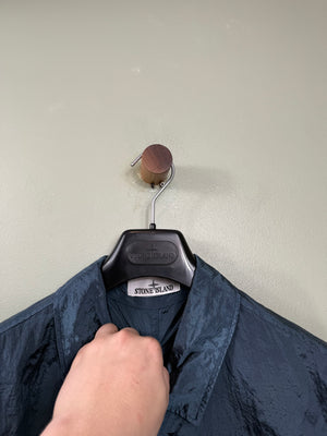 Stone Island Blue Nylon Metal Overshirt