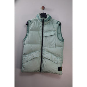Stone Island Green Crinkle Reps Gilet