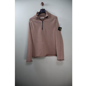 Stone Island Khaki 1/4 Zip Knit Jumper