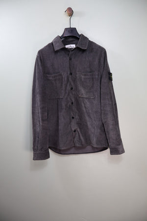 Stone Island Charcoal Grey Needle Cord Overshirt