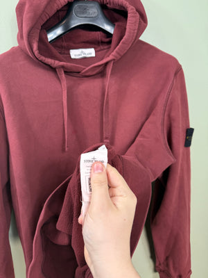 Stone Island Burgundy Hoodie