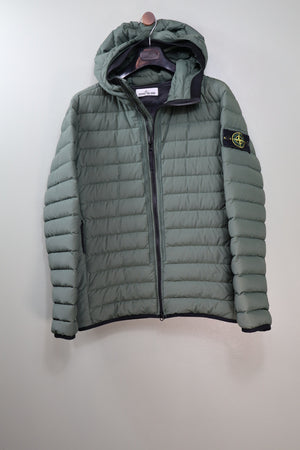 Stone Island Green 0-Cotton/R-Nylon Jacket