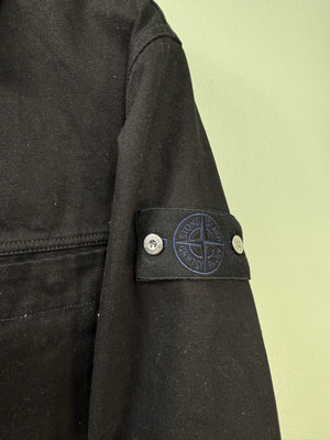 Stone Island Black Bull Denim Research Overshirt