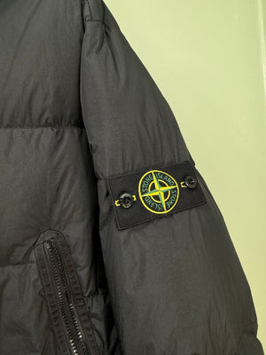 Stone Island Black Crinkle Reps Down Jacket