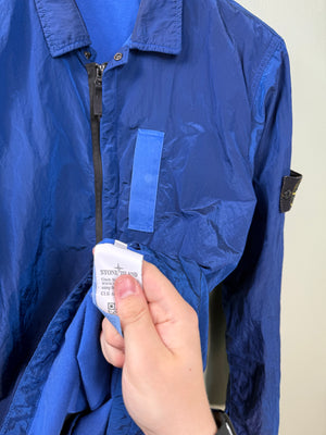 Stone Island Blue Nylon Metal Overshirt