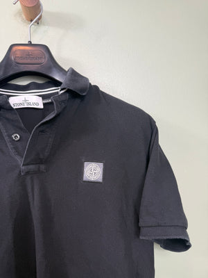 Stone Island Black Regular Fit Polo