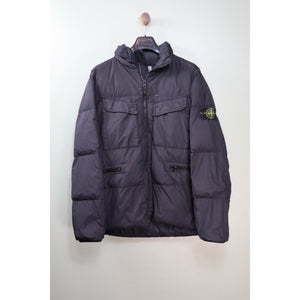 Stone Island Black Crinkle Reps Down Jacket