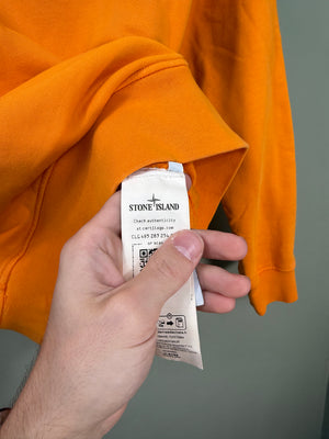 Stone Island Orange 1/4 Zip Jumper
