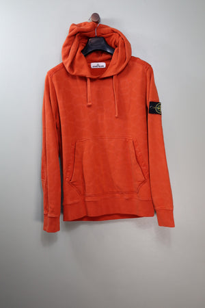 Stone Island Orange Honeycomb Hoodie