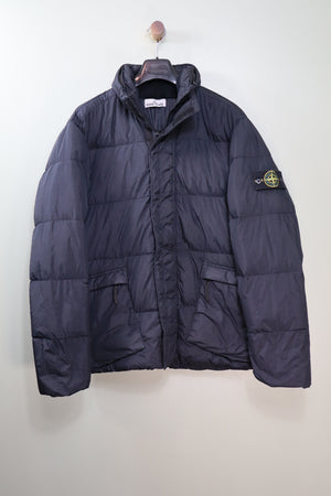 Stone Island Black Crinkle Reps Down Jacket
