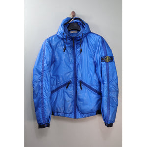 Stone Island Blue Mesh Goose Down Jacket