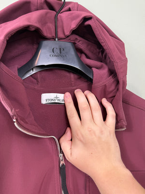 Stone Island Burgundy Soft Shell Jacket