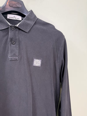 Stone Island Black Regular Fit Polo