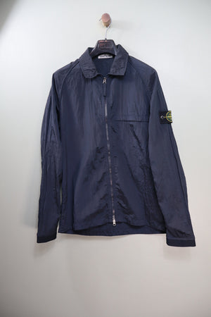 Stone Island Navy Nylon Metal Overshirt