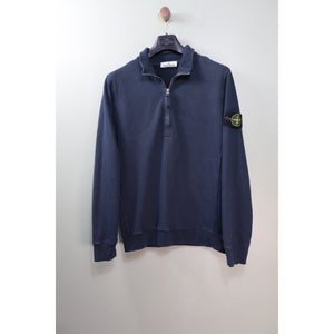 Stone Island Navy 1/4 Zip Jumper