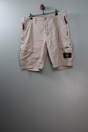 Stone Island Beige RE Cargo Shorts