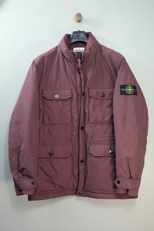 Stone Island Maroon Micro Reps Down Jacket