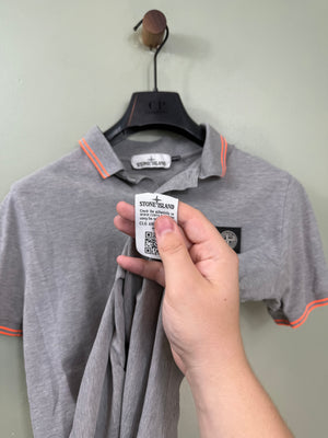 Stone Island Grey Slim Fit Polo