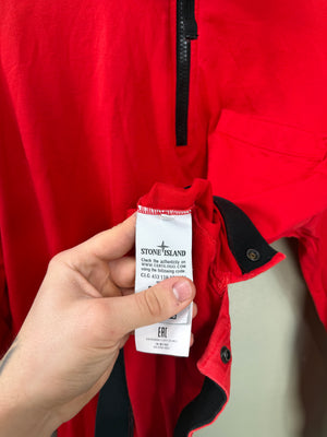 Stone Island Red 1/4 Zip Jumper