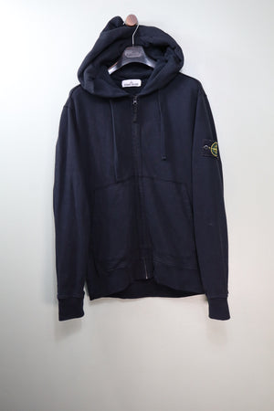 Stone Island Black Zipped Hoodie