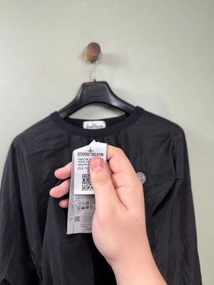 Stone Island Black Nylon Metal Jumper