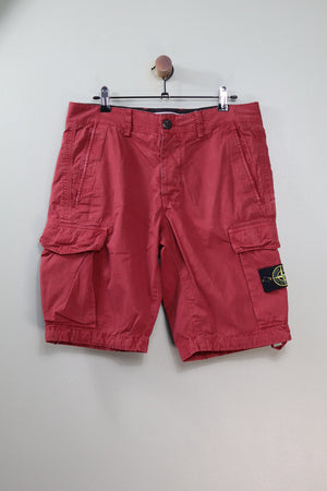 Stone Island Red SL Cargo Shorts