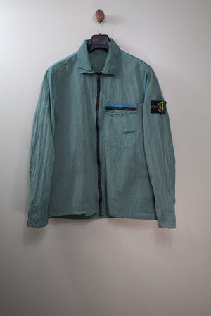 Stone Island Green Nylon Metal Overshirt