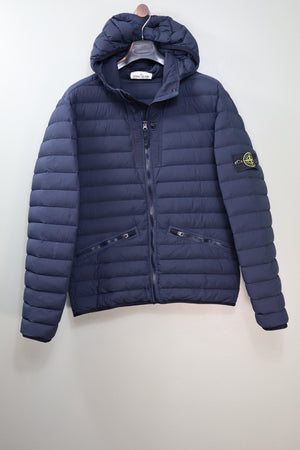 Stone Island Navy Loom Woven Down Jacket