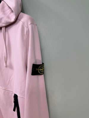 Stone Island Pink Zipped Hoodie