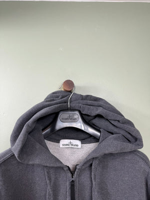 Stone Island Charcoal Grey Zipped Hoodie