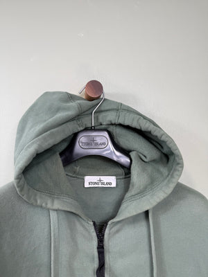 Stone Island Green Zipped Hoodie