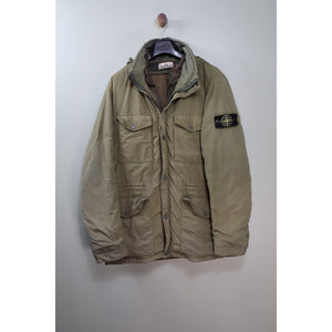 Stone Island Khaki Dual Lined Micro Reps Down Jacket
