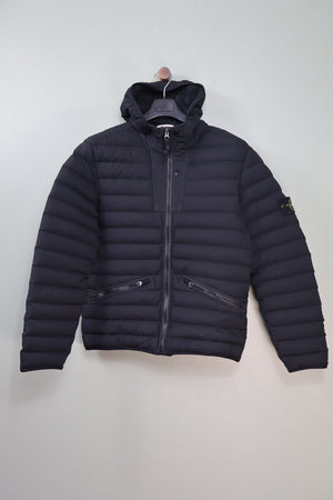 Stone Island Black Loom Woven Down Jacket