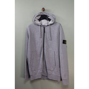 Stone Island Grey Zipped Hoodie