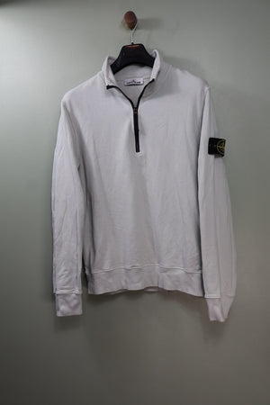 Stone Island Light Grey 1/4 Zip Jumper