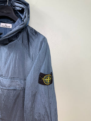 Stone Island Blue Nylon Metal Smock